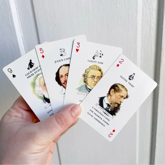 Vintage 80s 1987 Classic Authors Playing Card Game Deck - Picture 5 of 5